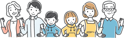 喜んでいる人々